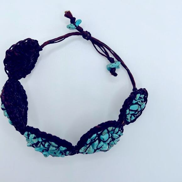 Mosaic Turquoise Stone Bracelet - Picture 9 of 12